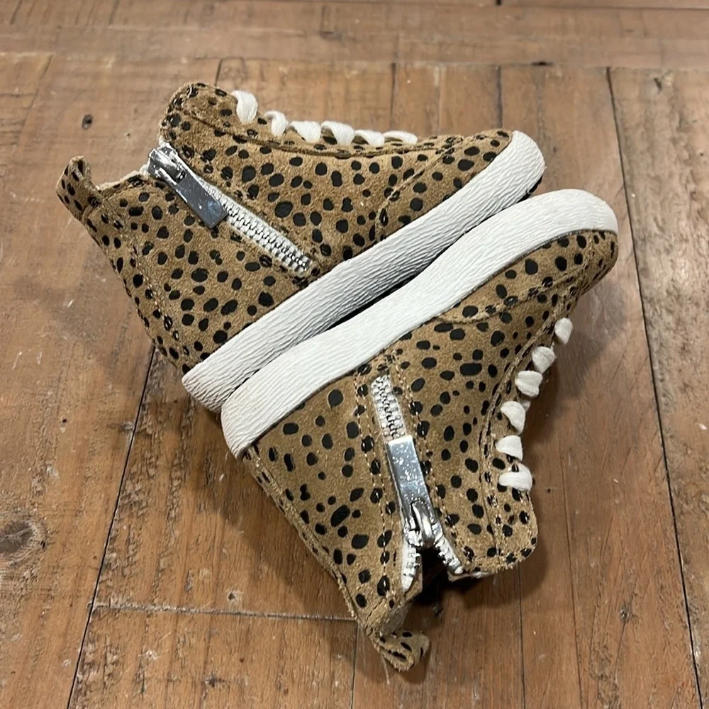 Piper Finn leather cheetah hi top sneakers